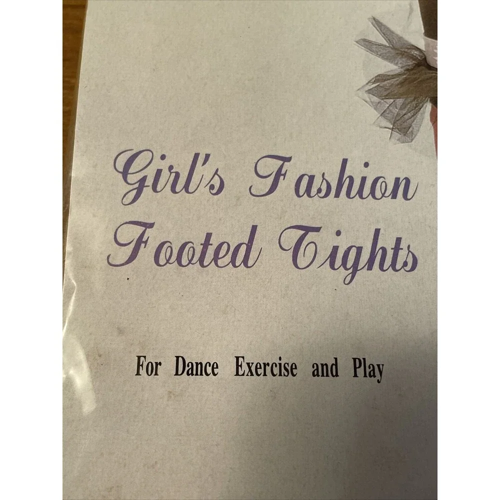 Girl's Patterns Sz M Industrial Yellow Fashion Footed Tights Dance Exercise Play
